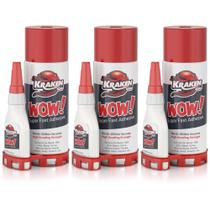 CA Glue Kraken Bond UAU! (100 mL) com ativador de spray (400 mL), pacote com 3 CA Glue Kraken Bond UAU! (100 mL) com ativador de spray (400 mL), pacote com 3