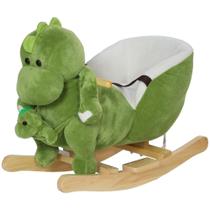 Caballito Mecedor para Bebés Qaba Dinosaurio de Peluche para Niños Pequeños con 32 Canciones