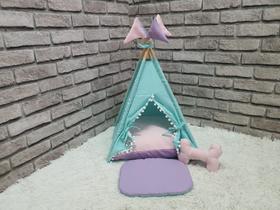Cabana Cyan M Toca Kit Cachorro Gato Cama De Cachorro Placa Cabana Cyan M Toca Kit Cachorro Gato Cama De Cachorro Placa