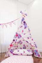 Cabana Infantil Festa do Pijama Rosa Dobrável Divertida - Baby Joy