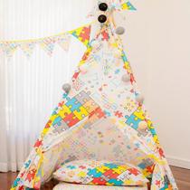 Cabana infantil grande barraca tecido 100% algodão premium brilha no escuro-baby joy Cabana infantil grande barraca tecido 100% algodão premium brilha no escuro-baby joy