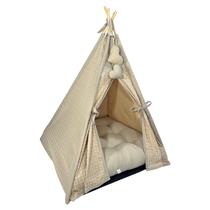 Cabana Pet Luxo Cama Estampa Grid Almofada Removível Lavável Amour Pet