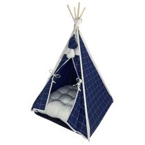 Cabana Pet Luxo Cama Estampa Grid Almofada Removível Lavável Amour Pet