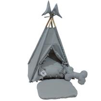 Cabana Toca Cama Caes E Gatos Cinza Quadrada Pet Cachorro Gato Lavável G