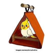 Cabana Toquinha Suspensa com Poleiro para Aves Calopsitas ou Roedores Hamster Porte Semelhante
