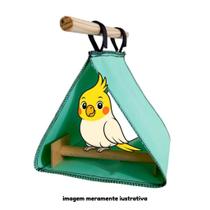 Cabana Toquinha Suspensa com Poleiro para Aves Calopsitas ou Roedores Hamster Porte Semelhante