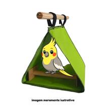 Cabana Toquinha Suspensa com Poleiro para Aves Calopsitas ou Roedores Hamster Porte Semelhante
