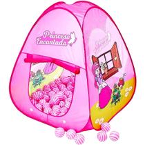 Cabaninha Barraca de Bolinhas com 100 Bolas Princesa Encantada Casinha Meninas