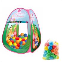 Cabaninha Infantil Princesa Toca Barraca 50 Bolinhas Coloridas