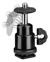 Cabeça Ball Head Tripé 1/4 Sapata Dslr Flash Hot Shoe