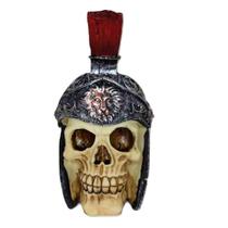 Cabeça crânio caveira soldado romano com capacete decoração - Golden Rio