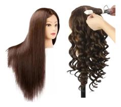 Cabeça De Boneca Mista 70% Humano P/Treino De Cabeleireiro