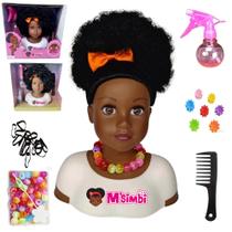 Cabeça de Boneca para Penteados DONGHENG DOLLS Cabelos Afro Cacheados 5 peças Cabeça de Boneca para Penteados DONGHENG DOLLS Cabelos Afro Cacheados 5 peças