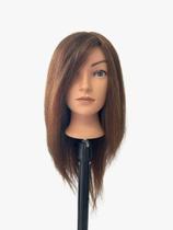Cabeça de Boneca Para Treino Cabelo 100% Natural Castanho 50cm
