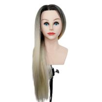 Cabeça de Boneca Russa para Treino Cabelo 100% Orgânico Loiro 65cm Cabeça de Boneca Russa para Treino Cabelo 100% Orgânico Loiro 65cm