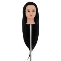 Cabeça De Boneca Sintética Profissional Treino Corte 60cm Cabeça De Boneca Sintética Profissional Treino Corte 60cm
