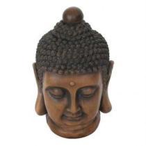 Cabeca de buddha de resina 27cm x 27cm x 43cm - BTC Decor Cabeca de buddha de resina 27cm x 27cm x 43cm - BTC Decor