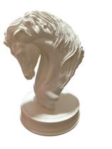 Cabeça de cavalo realista 3D branca média - 15 cm Cabeça de cavalo realista 3D branca média - 15 cm