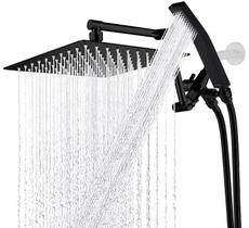 Cabeça de chuveiro Combo G-Promise 25 cm Rainfall com spray portátil