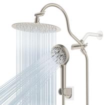 Cabeça de chuveiro Combo Hibbent All Metal 25cm Rainfall 10-Spray Cabeça de chuveiro Combo Hibbent All Metal 25cm Rainfall 10-Spray