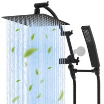 Cabeça de chuveiro Combo Hibbent All Metal de 25 cm com braço de extensão