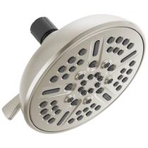 Cabeça de chuveiro Delta 8-Spray Touch-Clean 2,5 GPM de níquel escovado Cabeça de chuveiro Delta 8-Spray Touch-Clean 2,5 GPM de níquel escovado