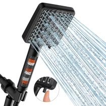 Cabeça de chuveiro filtrada MakeFit Black 6 modos de alta pressão