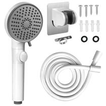 Cabeça de chuveiro FOCSPROD RV High Pressure 5 Mode com mangueira branca