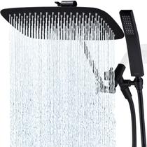Cabeça de chuveiro G-Promise de 35 cm dupla com combinação portátil em preto fosco Cabeça de chuveiro G-Promise de 35 cm dupla com combinação portátil em preto fosco