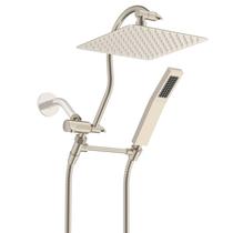 Cabeça de chuveiro Hibcent All Metal 25 cm de níquel escovado de alta pressão Cabeça de chuveiro Hibcent All Metal 25 cm de níquel escovado de alta pressão