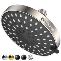 Cabeça de chuveiro HOPOPRO de alta pressão de 5 modos de níquel escovado fixo de 15 cm Cabeça de chuveiro HOPOPRO de alta pressão de 5 modos de níquel escovado fixo de 15 cm
