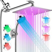 Cabeça de chuveiro HUUKE LED 25cm Rain High Pressure com extensão