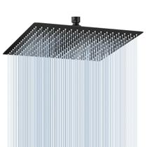 Cabeça de chuveiro KINLIV Matte Black 40cm Rainfall 304 Stainless Steel Cabeça de chuveiro KINLIV Matte Black 40cm Rainfall 304 Stainless Steel
