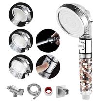 Cabeça de chuveiro MIAOHUI Zenbody com esferas de filtro 3 modos com mangueira Cabeça de chuveiro MIAOHUI Zenbody com esferas de filtro 3 modos com mangueira