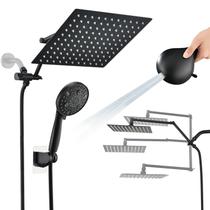 Cabeça de chuveiro PDPBath 10 Rainfall com spray portátil Matte Black