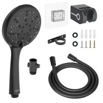 Cabeça de chuveiro RV Awelife 4,33" 7 modos, preta fosca, mangueira de 152 cm