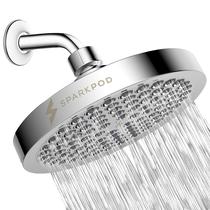 Cabeça de chuveiro SparkPod High Pressure Rain 6 polegadas cromada Cabeça de chuveiro SparkPod High Pressure Rain 6 polegadas cromada