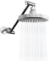 Cabeça de chuveiro SparkPod Round Rain com braço de extensão cromado Cabeça de chuveiro SparkPod Round Rain com braço de extensão cromado