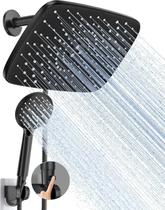 Cabeça de chuveiro Veken Rain 30cm com portátil de alta pressão preta Cabeça de chuveiro Veken Rain 30cm com portátil de alta pressão preta