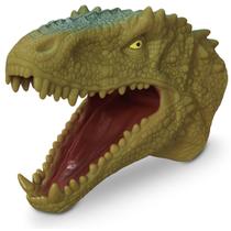 Cabeça de Dinossauro Tirano Rex Verde Fantoche Adijomar