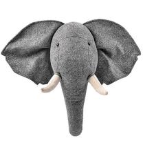 Cabeça de Elefante de Pelúcia Wokex - Decoração de Parede Infantil