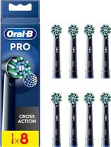 Cabeça de escova de dentes Oral-B Pro Cross Action, pacote com 8 pretas