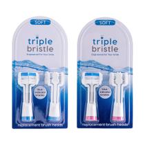 Cabeça de escova de reposição reabastece escova de dentes sônica de cerdas triplas Cabeça de escova de reposição reabastece escova de dentes sônica de cerdas triplas