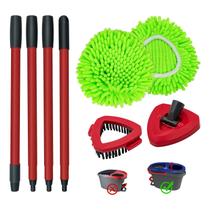 Cabeça de esfregão giratório de reposição, base, escova e alça para O-Cedar Cabeça de esfregão giratório de reposição, base, escova e alça para O-Cedar