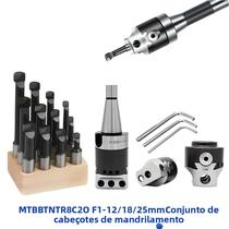 Cabeça De Fresagem Tipo F1 De 2/3/4 Polegadas, Suporte Para Torno, Chave Hexagonal De 12/18/25mm