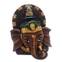 Cabeça de Ganesha Proteção Sucesso e Prosperidade 14 cm Cabeça de Ganesha Proteção Sucesso e Prosperidade 14 cm
