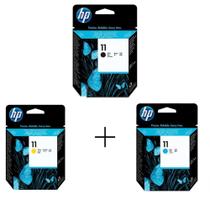 Cabeça De Impressão Hp 11 Kit C4810a / C4811a / C4813a - Preto Azul E Amarelo - 3 Cores Cabeça De Impressão Hp 11 Kit C4810a / C4811a / C4813a - Preto Azul E Amarelo - 3 Cores