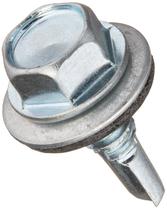 Cabeça de lavadora autoperfurante Screw Hillman 1/4-14 x 1,9 cm, pacote com 100