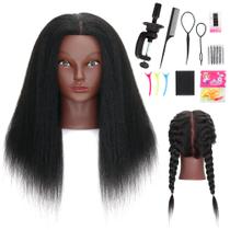 Cabeça de manequim Cabeça de manequim com cabelo humano 100% real de 40 cm Cabeça de manequim Cabeça de manequim com cabelo humano 100% real de 40 cm
