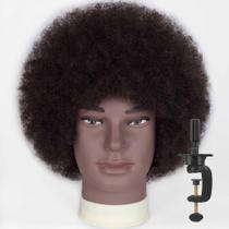 Cabeça de manequim DIRUISI 8Afro Male 100% cabelo humano tipo 3C4A